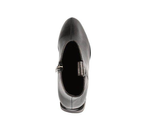 Ghete elegante, dama, EPICA, K370043B, negru, piele naturala, cu toc